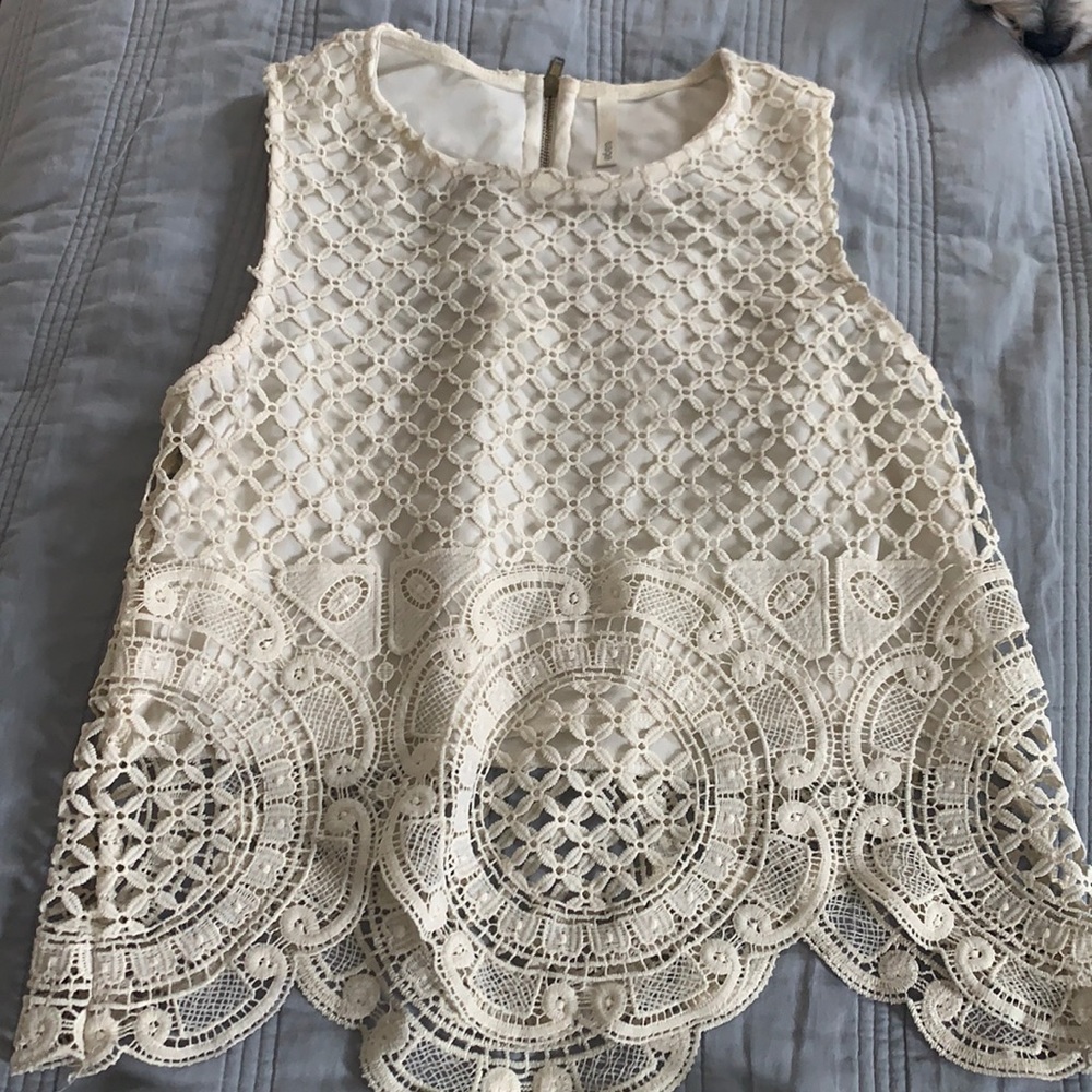 Crocheted top and skirt